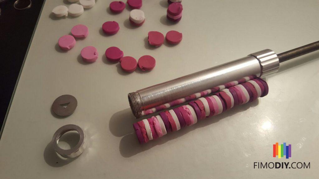 Polymer clay geometric cane extruder technique