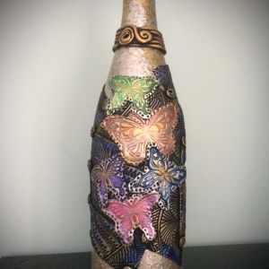 Polymer clay bottler decoration