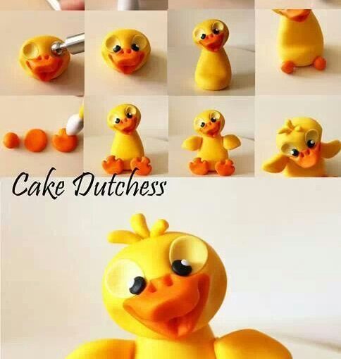 Polymer clay duckling tutorial