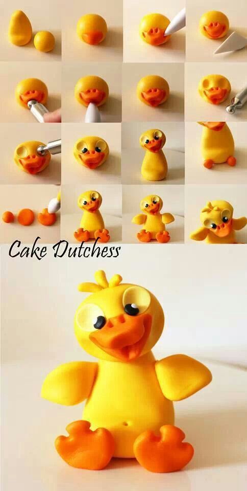 Polymer clay duckling tutorial