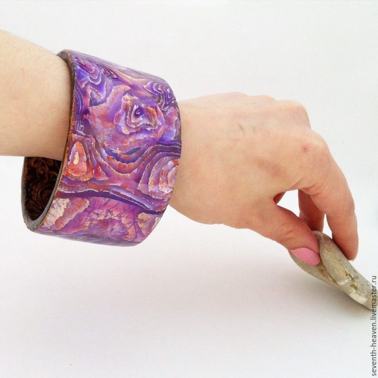 Polymer clay Mokume Gane bracelets ideas to do it yourself