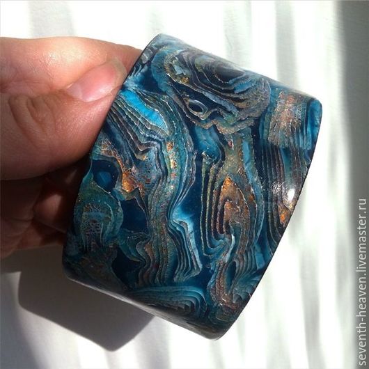 Polymer clay Mokume Gane bracelets ideas to do it yourself