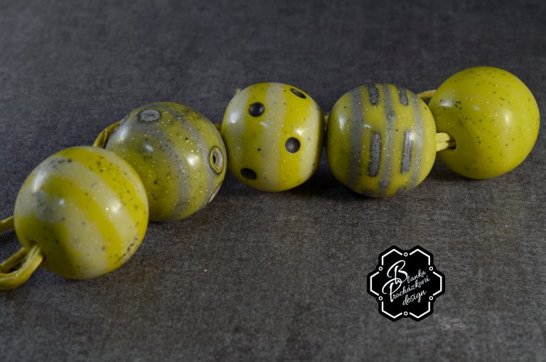 Polymer clay bubbles beads - beaded jewelry