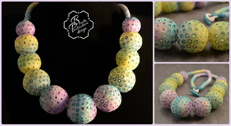 colored polymer clay bubbles beads - beaded jewelry