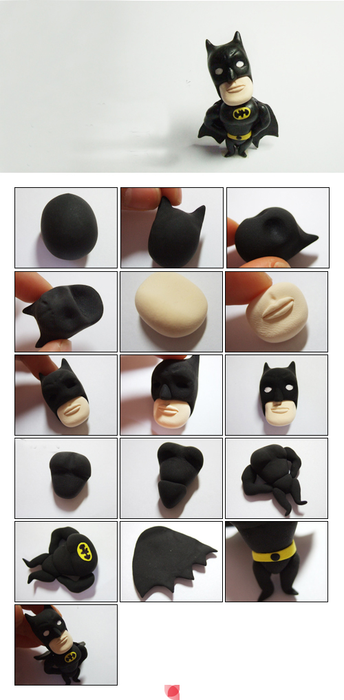 Polymer clay Batman step by step tutorial – Super-Heroes