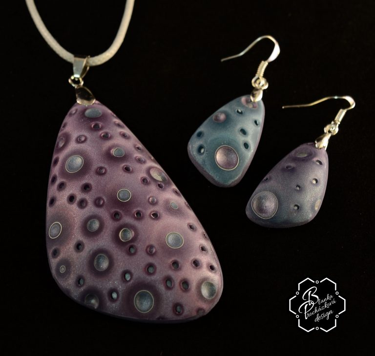 Polymer clay bubbles beads - beaded jewelry