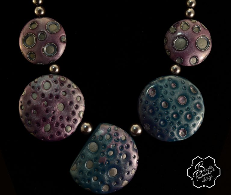 Polymer clay bubbles beads - beaded jewelry - amazing necklace