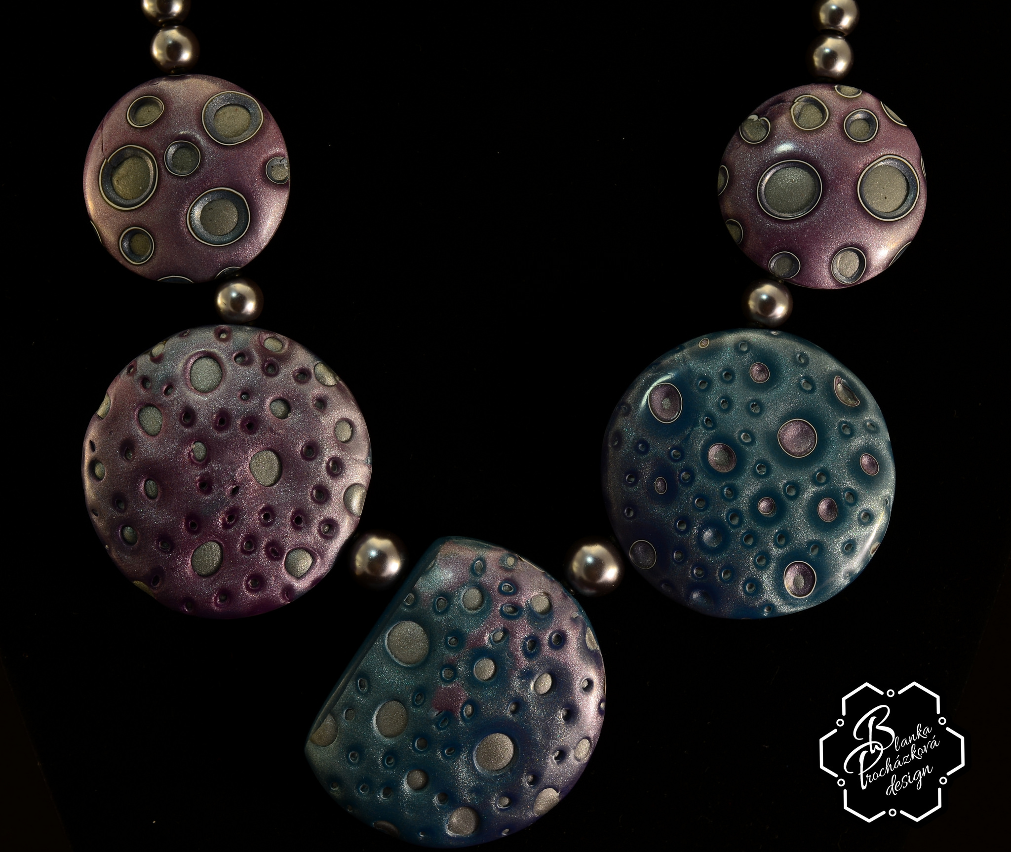 Polymer clay bubbles beads beaded jewelry