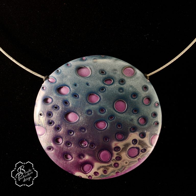 Polymer clay bubbles beads - beaded jewelry - pendant necklace