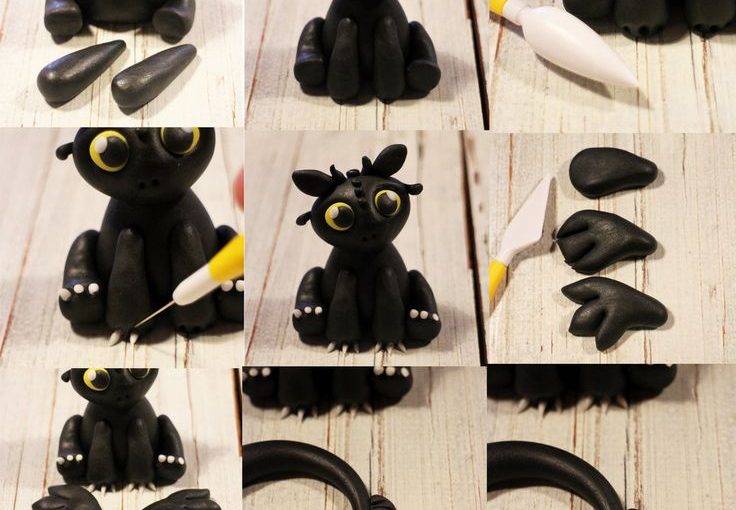 Polymer clay baby dragon tutorial