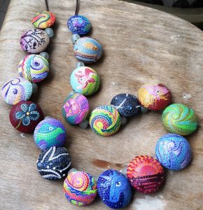 polymer clay mosaic beads