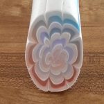 polymer clay simple cane - gradient translucent colers - DIY fimo - handmade - bead - pasta