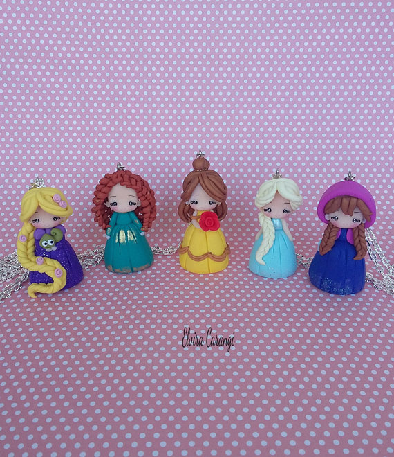 polymer clay center, Bow Clay center clay charm Rapunzel mouse head Clay bow center princess clay tangled