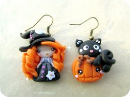 Polymer clay Halloween jewelry