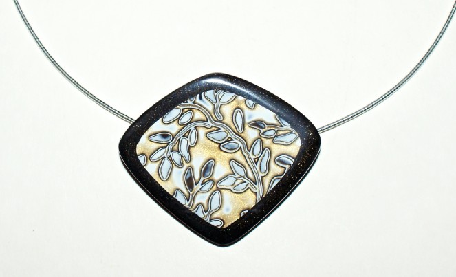 Amazing polymer clay mokume gane pendant - tutorial