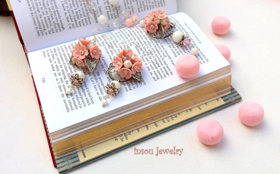 Choose an amazing handmade gift for a woman from 100 polymer clay flower jewelry