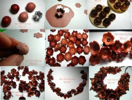 More on Polymer clay autumn flower necklace – DIY step by step tutorial
