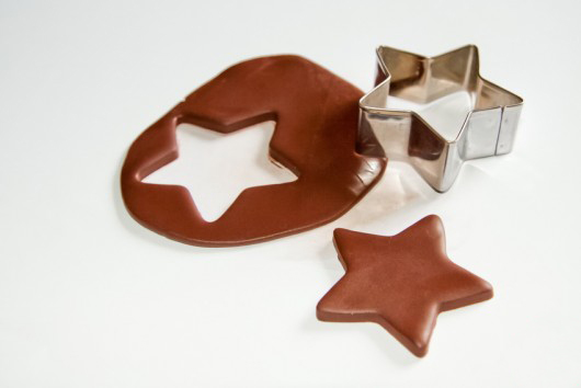 Polymer clay gingerbread star Christmas tree ornament