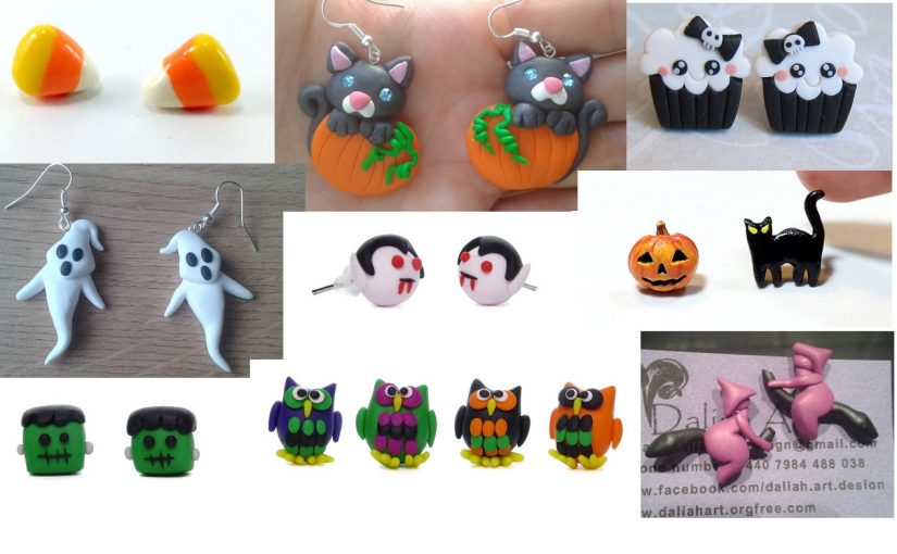 20 polymer clay Halloween earrings ideas
