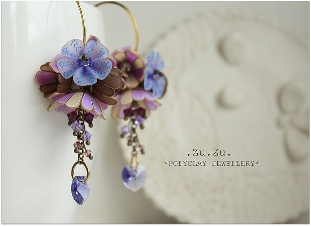 Polymer clay earrings for special occasion