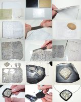Amazing polymer clay mokume gane pendant – tutorial