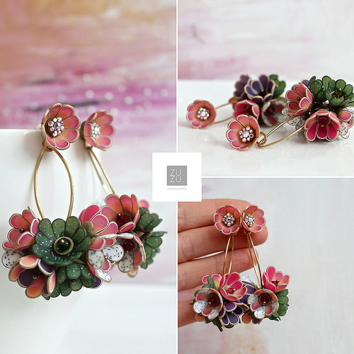 Polymer clay earrings for special occasion