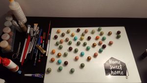 Simple polymer clay beads – handmade gifts under 5$