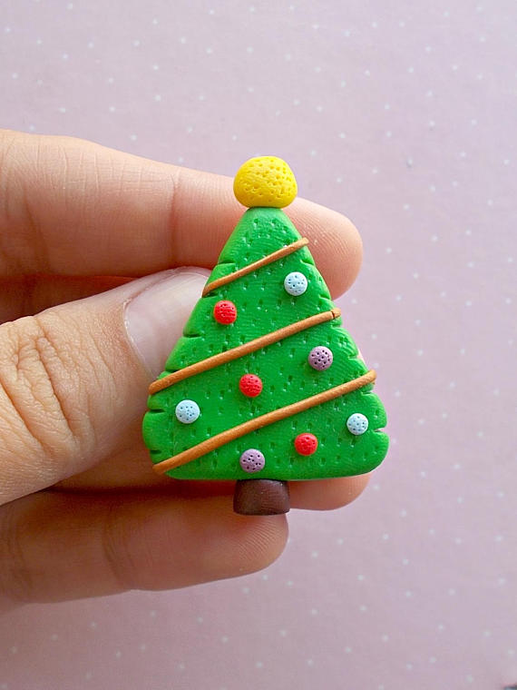 Christmas Pin Snowman Brooch Polymer Clay Pin Festive Jewellery