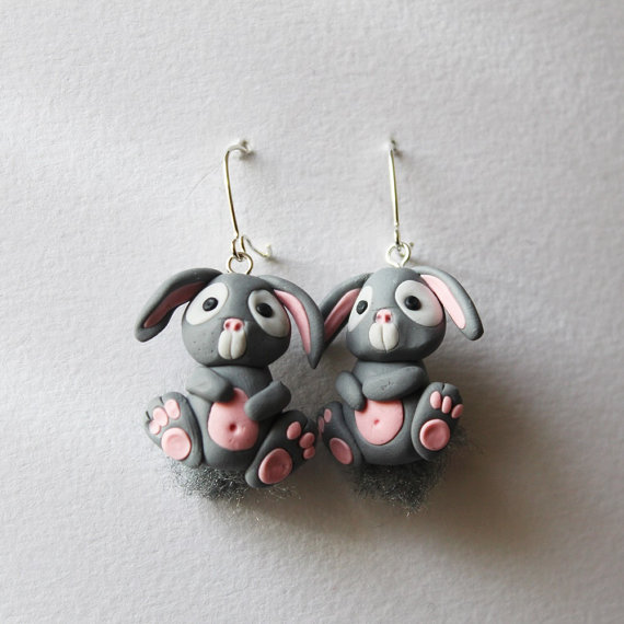 Cute Animal Video Game Mix and Match Painted Polymer Clay Earrings
