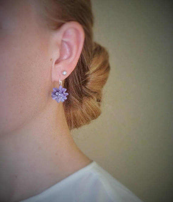 Polymer clay dangle earrings