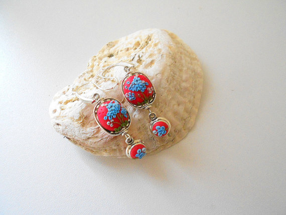 Adorable polymer clay applique jewelry