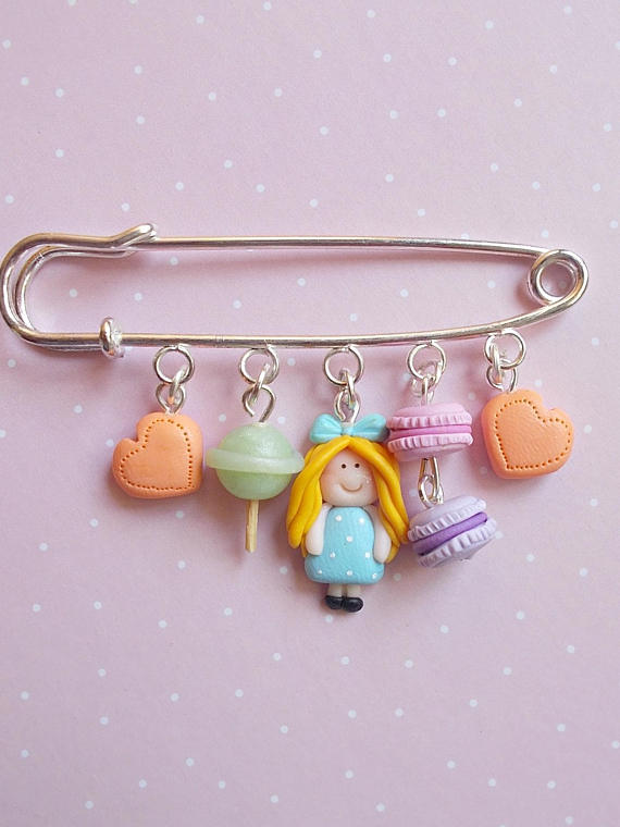 Food Jewelry - Kawaii Pins - Yummy Jewelry - Sweet Pin - Lollipop Jewelry - Macaroon Jewelry - French Brooch - Pastel Jewelry Christmas Gift