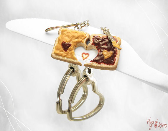 Polymer clay miniature food friendship set of 2