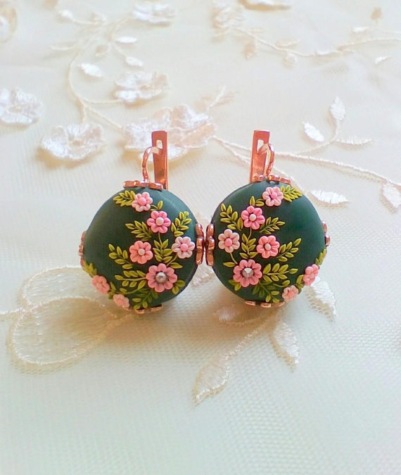 Adorable polymer clay applique jewelry