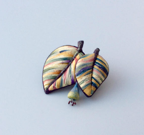 5 Polymer clay brooches ideas to copy or to buy