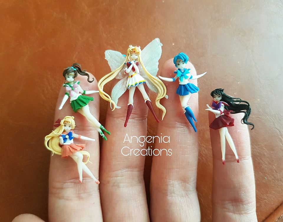 Polymer clay miniature dolls