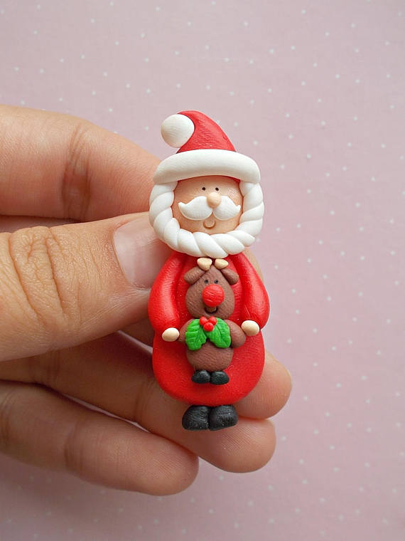 Polymer clay Christmas jewelry collection