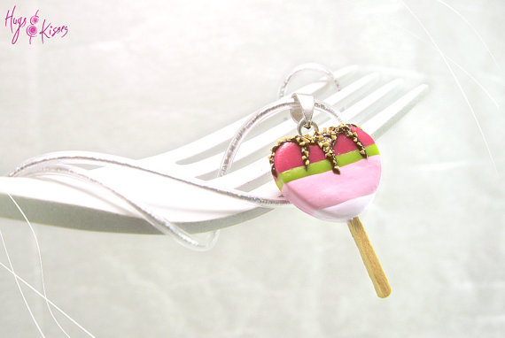 Polymer clay miniature food necklaces