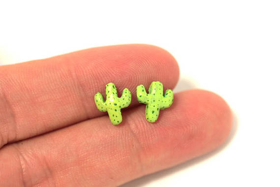 Polymer clay cute studs