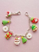 Check this Polymer clay Christmas bracelets, you might like it!