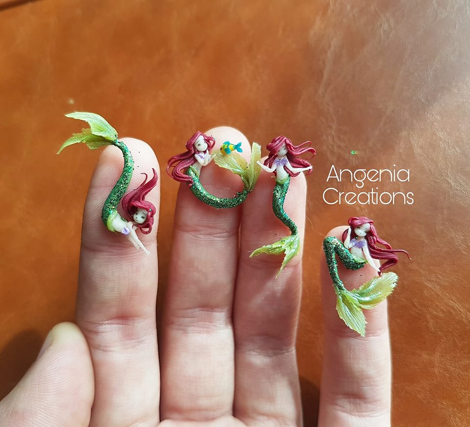 Polymer clay miniature dolls