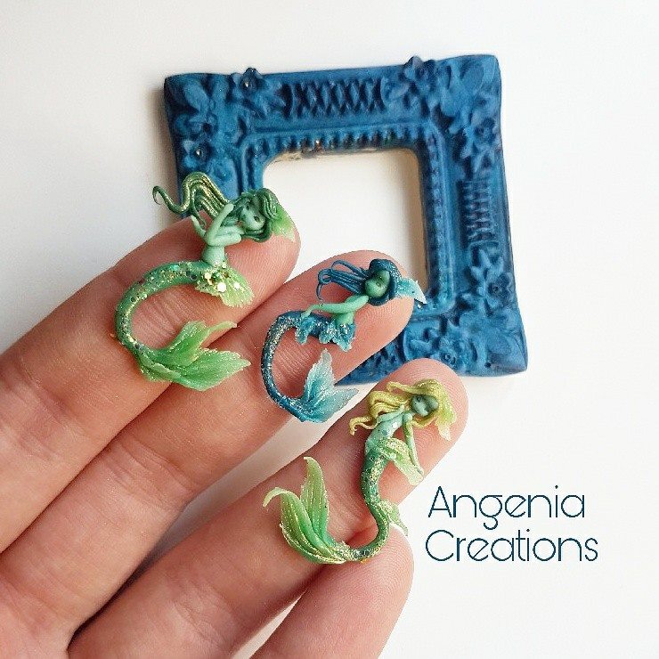 polymer clay miniatures dolls - miniatures Mermaid