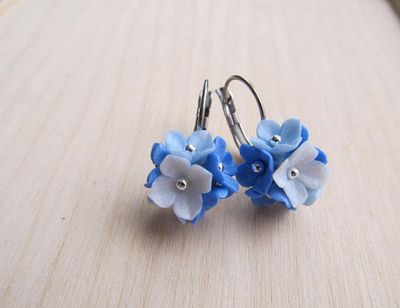 Polymer clay dangle earrings