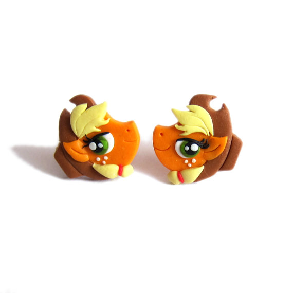 Polymer clay funny studs