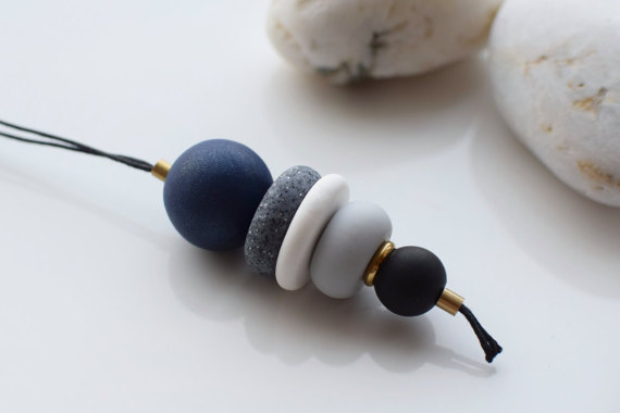 Polymer clay beaded minimalist necklace ideas
