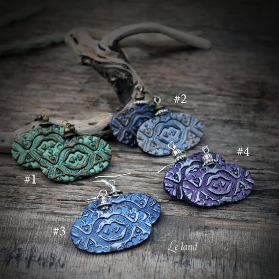 Polymer clay bohemian jewelry