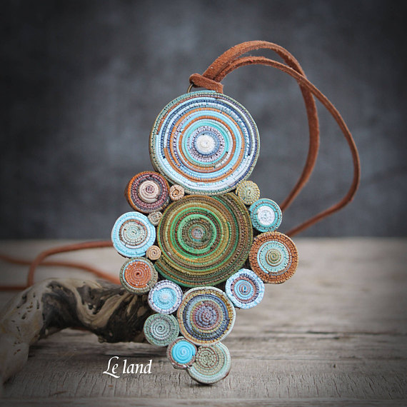 Polymer clay bohemian jewelry