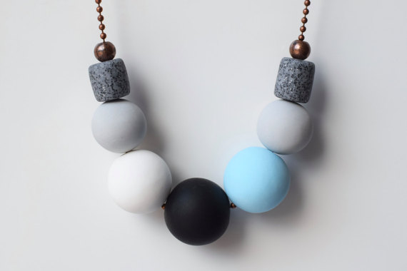 Polymer clay modern chunky necklace ideas