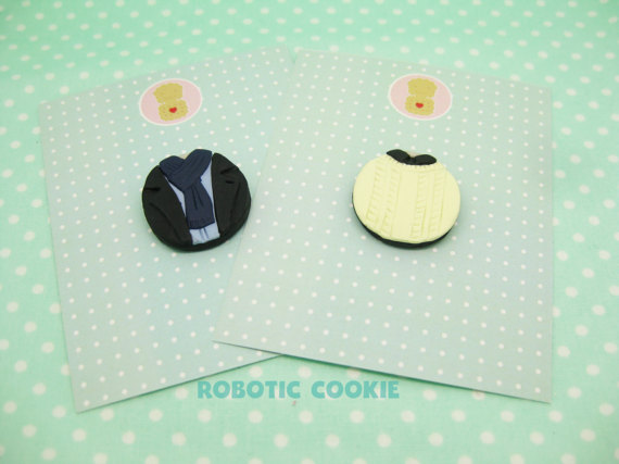 Cute polymer clay brooches