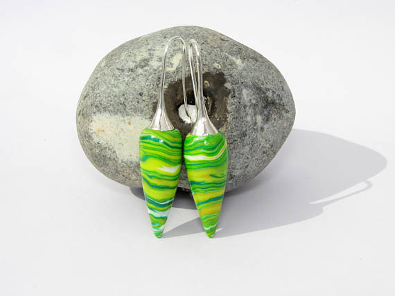 Unique polymer clay earrings